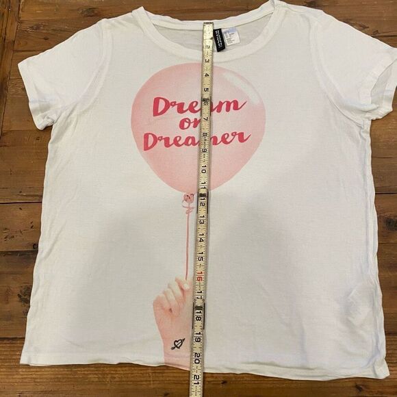 H & M Divided Dream On Dreamer Fashion Oversized Tee Size Small - Picture 5 of 10